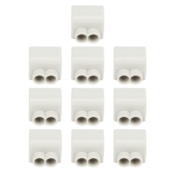 10 st 60A 400V snabbkopplingskabel Terminal One In Two Out Elektriska ledningar Inline Junction Blocks för 0,5‑6mm² ledningar
