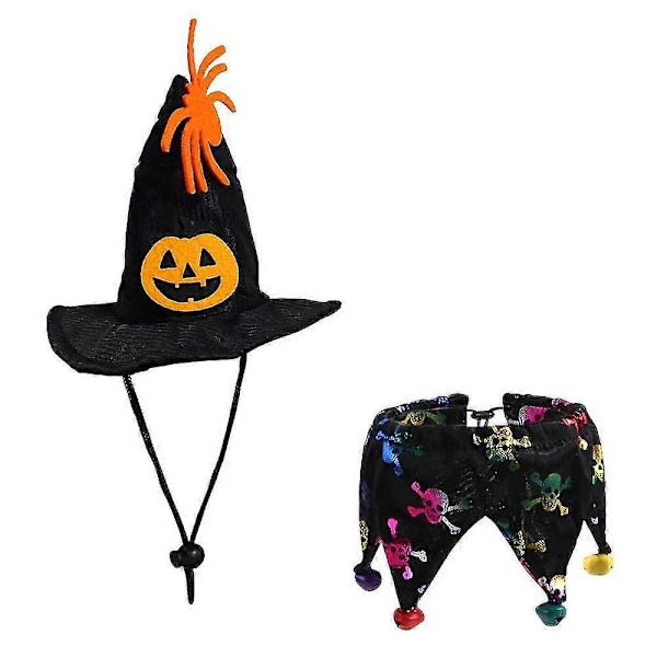 Julkläder för katter, Halloween-festdekoration för husdjur, Kappa Hatt Hundhalsband Ledare Söta Hund Katt Utklädningsaccessoarer