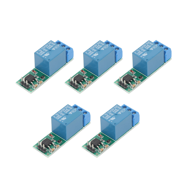 5 STK 1-kanals relémodul Bistabil selvlåsende utløserbryterkort DC 6-24V IO25B01
