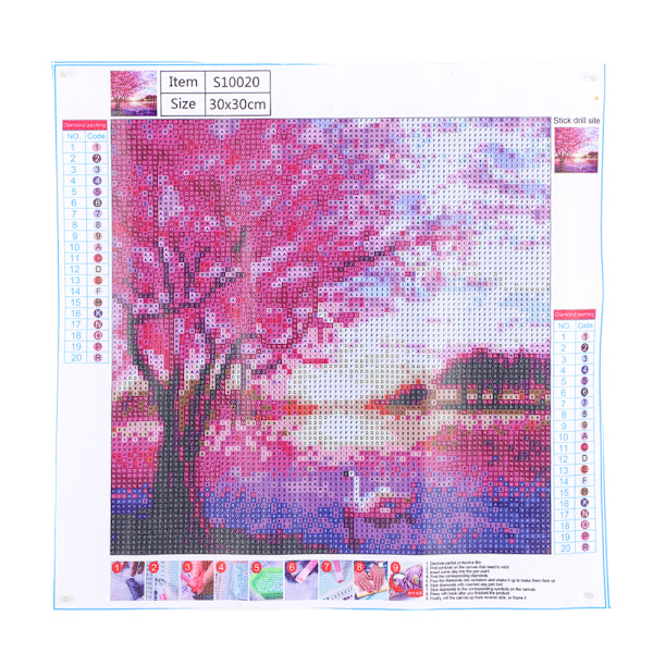 DIY 5D Diamantmålning Landskap Broderi Korsstygnshantverk Sömnadskonst Dekorativt KitS10020