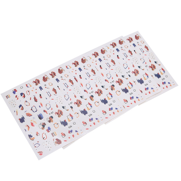 Hieno kuviollinen Nail Art set - 6 kpl
