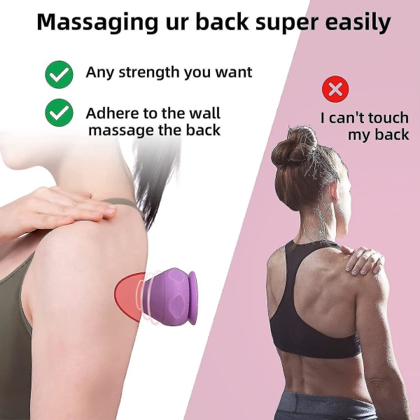 Purple Muscle Fascia Massage Kit - Udløserbold og sugekop til lindring af muskelømhed