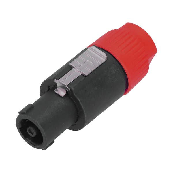 4 stk. 4-polet høyttalerplugg Twist Lock Audio Power Amplifier Cable Connector CNL4FC (rød)
