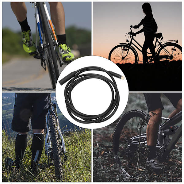 9-benet hjulmotorforlængerkabel til elektrisk cykel hun- til han-ledning E-cykeltilbehør (1,5*1600 mm)