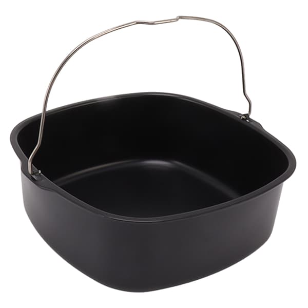 Kakeform for frityrtilbehør Metall Nonstick-belegg Bakekakeform Frityrbakeform med håndtak 7 tommer