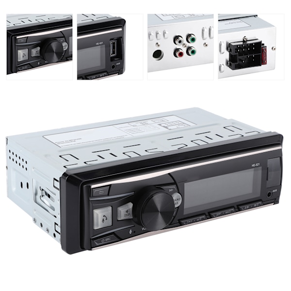 12V Auton FM-radio Bluetooth MP3-audiosoitin, tukee AUX USB -kaukosäädintä irrotettavalla paneelilla