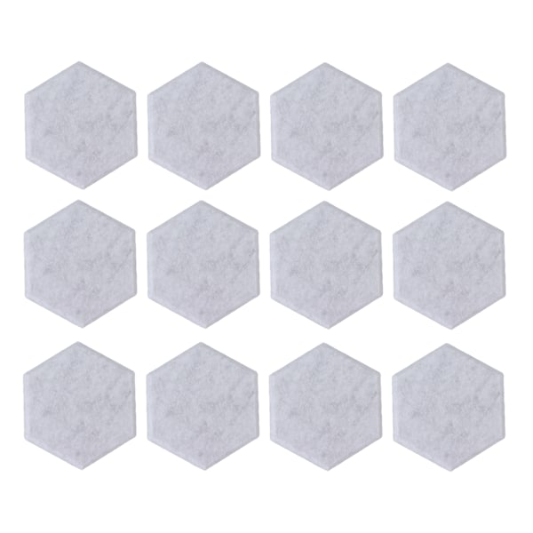 12 st Hexagon Akustikpaneler Hög Densitet Ljudabsorberande Paneler Ljudisolerade Snedställda Kantväggspaneler 14x12x7cm Silvergrå