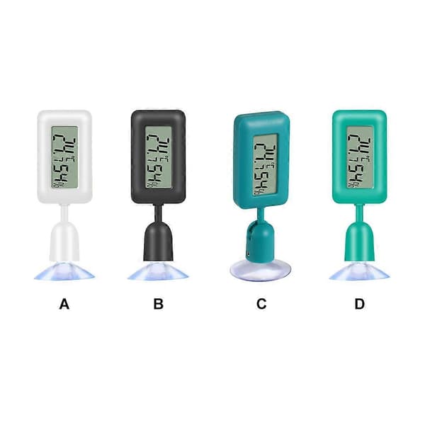 Lysende digitalt termometer hygrometer med stor digital skærm til brug i kæledyrshus og plantehus Blue