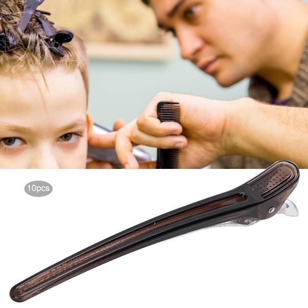 10 stk Andebilled Klips Hårpartisjon Frisør Frisyre Pin for Frisørsalong Barber Shop Svart