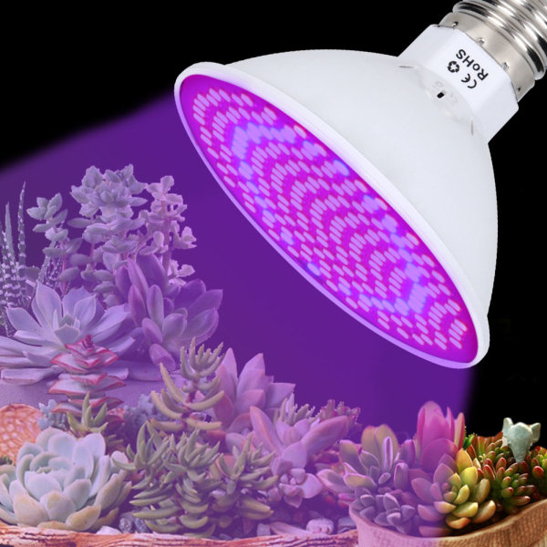 200LED plantepære E27 30W Plant Grow Light Lampe 85-265V for blomsterplanter vekst