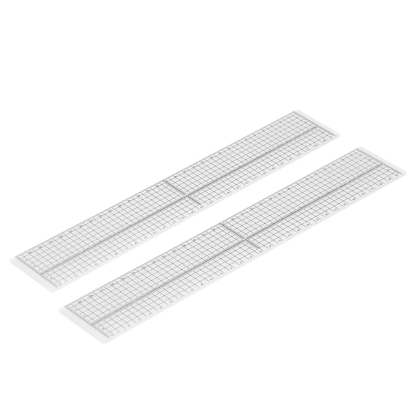 2 stk linjal klar skala tykk DIY quilting søm grafisk design dekkant linjal