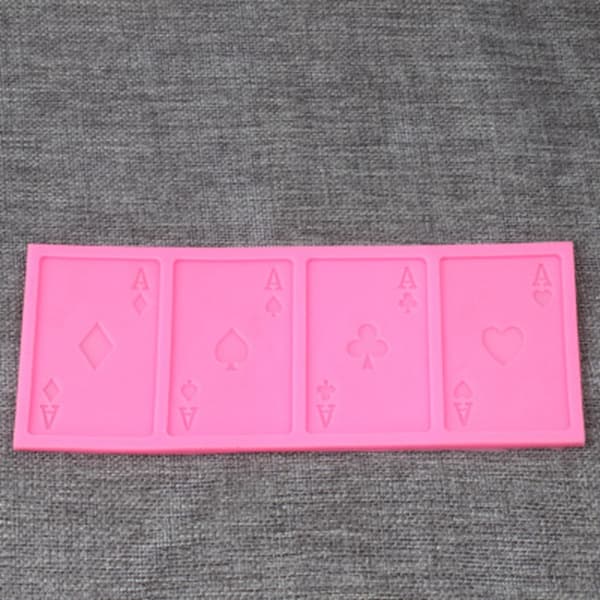 Pokerformet Kake Bakekjeks Sjokolade Sukkerpasta Mat Silikonform Bakeutstyr