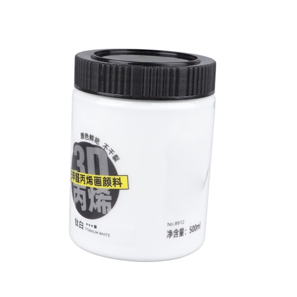 500 ml vit akrylfärg Vattentät Solskydd Högkoncentrerad Färgfast Akrylfärg för Canvas Papper Trä
