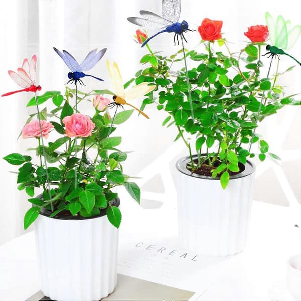 30 stk. Guldsmede Havepynt, Guldsmede med Pinde til Plantedekoration, Terrasse, Have, Havepynt
