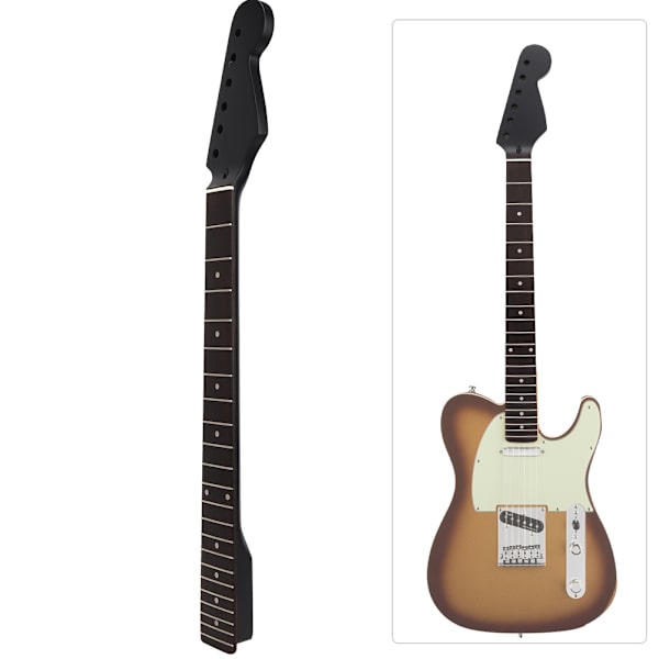 22 band elektrisk gitarrhals svart lönn rosenträ greppbräda instrumenttillbehör