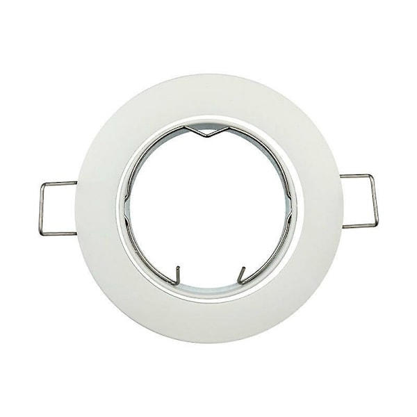 4x Downlight Tak inkl. GU10 lamphållare - Monteringshål ø60mm, ø80x24mm, Aluminium Vit, LED/Halogen