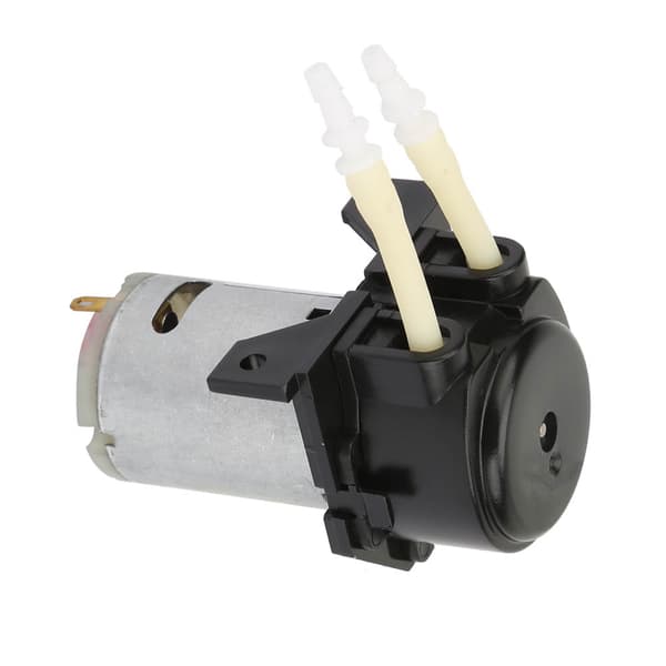 D-2 2*4mm DC 12V DIY Peristaltisk Væskepumpe Doseringspumpe til Laboratorieanalyse (Sort)