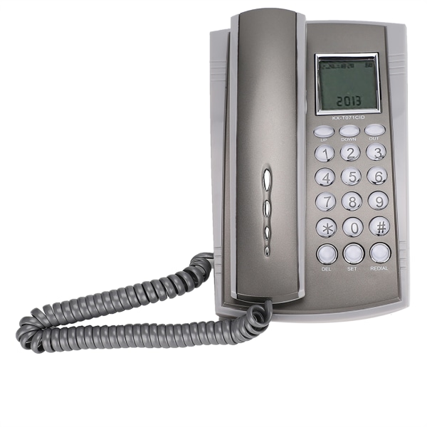 KX T071CID Veggfeste Bordtelefon med ledning Telefon Demp Hjemmekontor Hotell Call Center Grå
