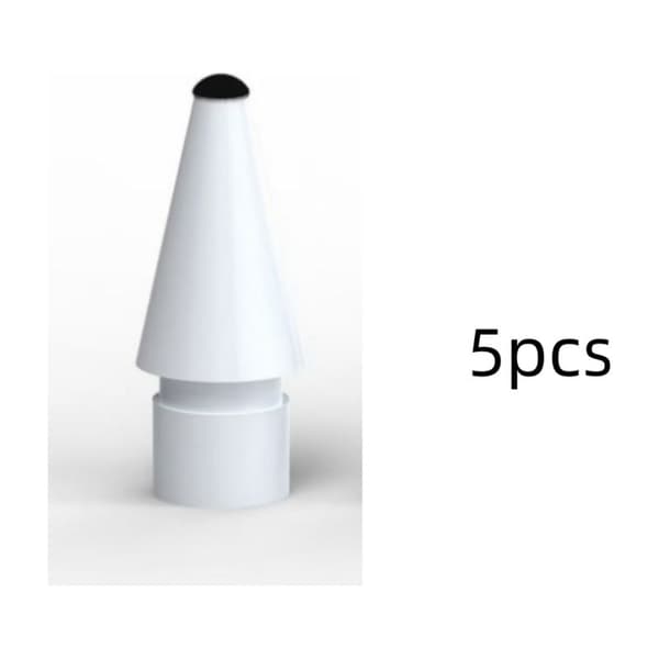 Pakke med 5 stillegående tupper til Apple Pencil 1 og 2 - støydempende, polstrede tupper.
