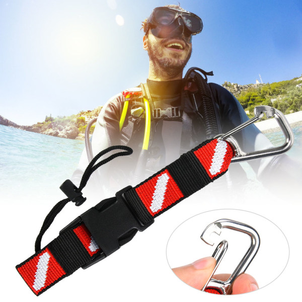 BCD Universal Scuba Diving Gear Keeper Holder with Lanyard Safety Clip Equipment HY08HY08