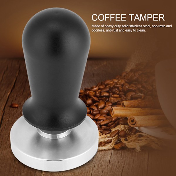 58mm/51mm rustfrit stål kaffetamper flad base espressobønner presseværktøj 51mm