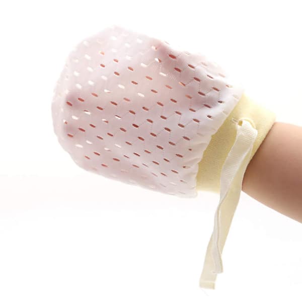 4 Par Baby Mesh Handskar Andningsbara Baby Anti-Rep Handskar Nyfödd Skydd Ansikts-Rep Vantar
