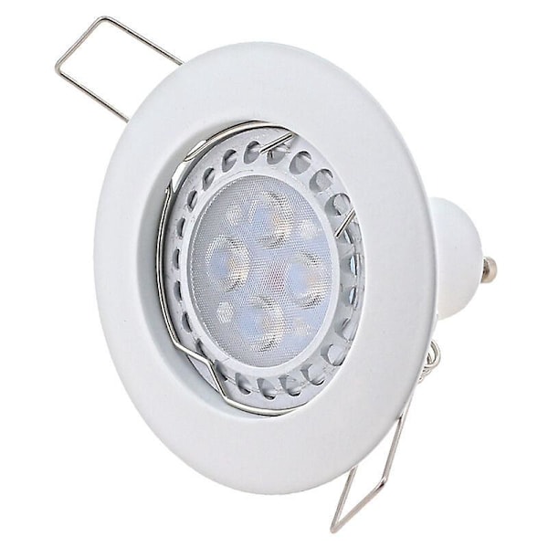4x Downlight Tak inkl. GU10 lamphållare - Monteringshål ø60mm, ø80x24mm, Aluminium Vit, LED/Halogen