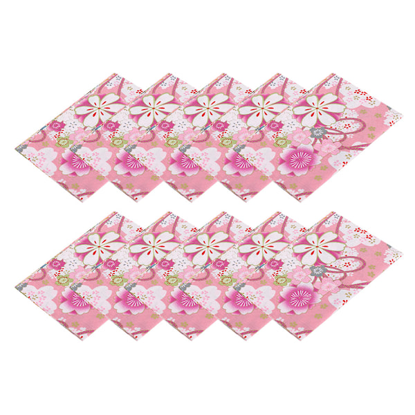10 st japansk stil bomullstyg blommönster sömnadstillbehör för DIY handgjorda väskor dockkläder 25x20cm