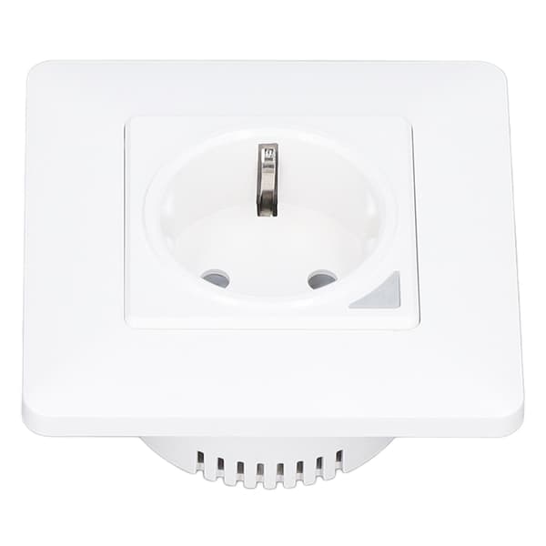In Wall Smart Socket 2.4Ghz WiFi Telefon Fjernkontroll Stemmestyring PC Panel EU 100‑240V for Google Home