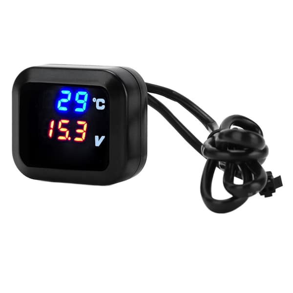 Universell DC12V 3-i-1 temperaturvoltmeter med USB-lading vanntett erstatning for Kawasaki