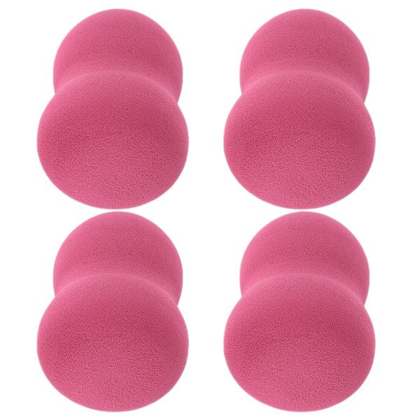 FOCALLURE 4kpl Wet Dry Dual Use Makeup Puff Soft Loose Powder Puff Set FA136 (viininpunainen)