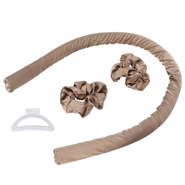 DIY Sovende Hår Curling Tool Heatless Hair Roller No Heat Hårkrøller Pandebånd Khaki