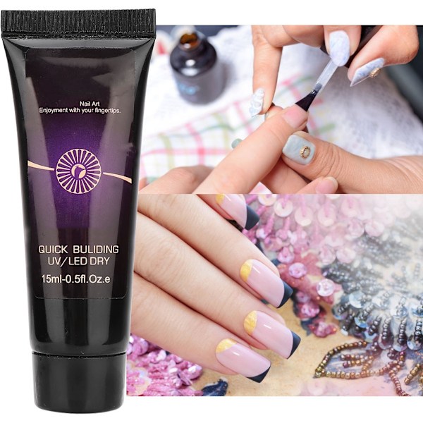 15ml kivuton nopea kynsienpidennyst geeli paperiton rakentaja manikyyri UV-geeli 01