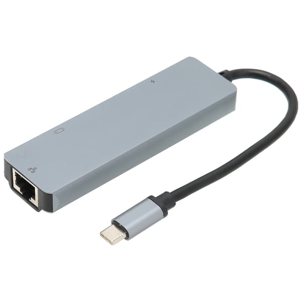 USB C Hub 5 i 1 Højhastighedsdataoverførsel Fremragende varmeafledning Ethernet-adapter til computer tablet
