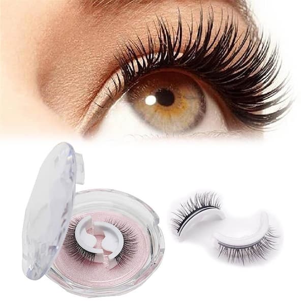 Självhäftande lösögonfransar 3D lösögonfransar Vattentäta återanvändbara ögonfransar Ingen eyeliner eller lim krävs