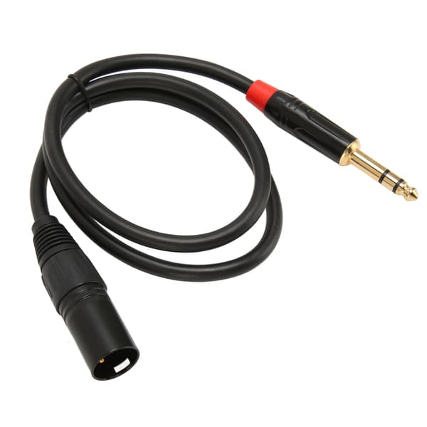 1/4 tomme til XLR hannkabel 0,75 m lengde 6,35 mm plugg til XLR hann lydkabel for mikrofon miksebord