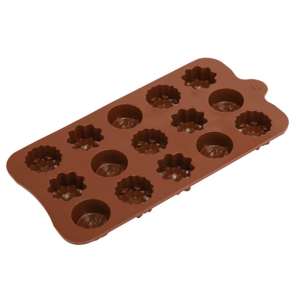 2 stk. 15-gitter smuk blomsterformet silikonekageform chokoladeform DIY bageværktøjstilbehør