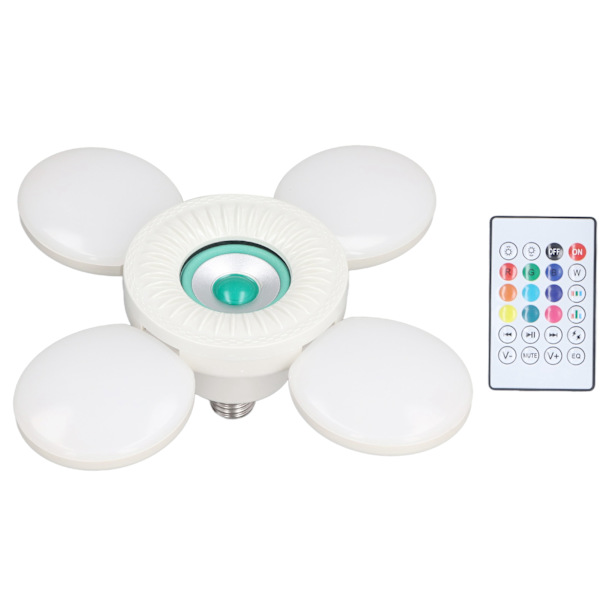 Deformerbar lampa RGB-färg Ljus Justerbar vinkel Fällbar design Fjärrkontroll Högtalarljus 85‑265V