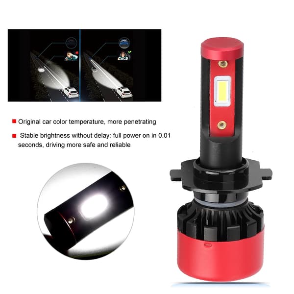 2 stk. H7 96W Aluminium Super Sterk Bil LED Frontlykt Auto Hovedlampe Hvitt Lys