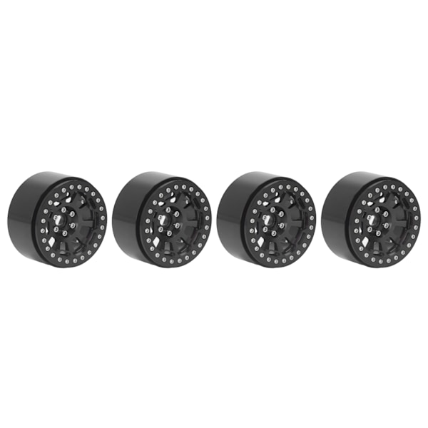 4 kpl 2,2 tuuman pyörän vanteen napa alumiinia Traxxas Defenderille Axial SCX10 II 90046 90047 1/10 RC Crawler musta