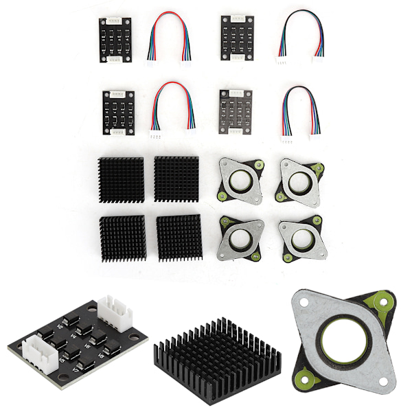 Heatsinks Vibrationsdämpare Set NEMA17 Stepper Motor 3D-skrivartillbehör