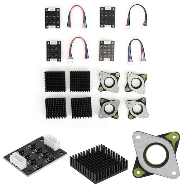 Kylflänsar Vibrationsdämpare Set NEMA17 Stegmotor 3D-skrivartillbehör