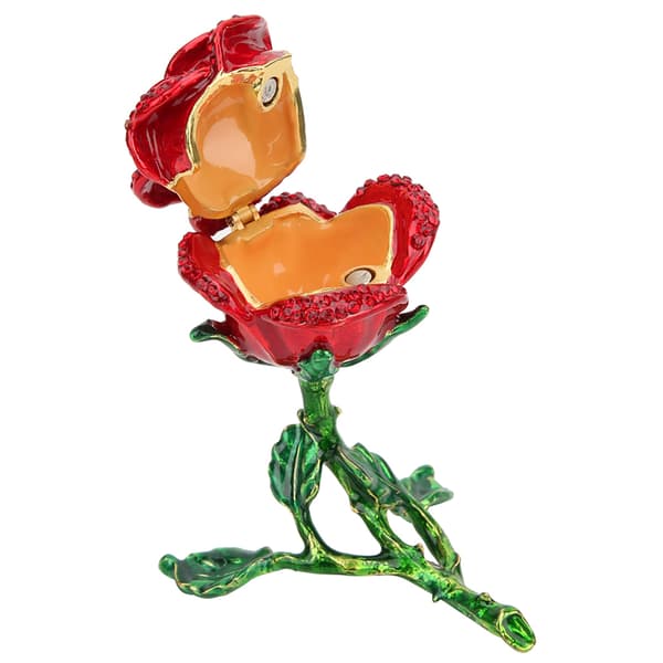 Unik levende rosenpynt diamantindlagt metal dekorativ oliedryp rose
