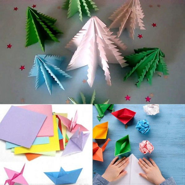 100 Ark Farget A4 Pakke 70gsm Håndlaget Papir for DIY Kunst