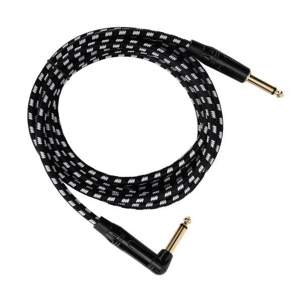 JORINDO Elgitarrförstärkarkabel Ljudgitarrkabel 6,35 MM Instrumentkabel Guldpläterat huvud med svart skal JD6220