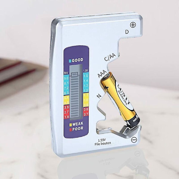 Universal Digital Batteritester til AA AAA C D N 9V 1.5V Knapcelle Mini Batterier