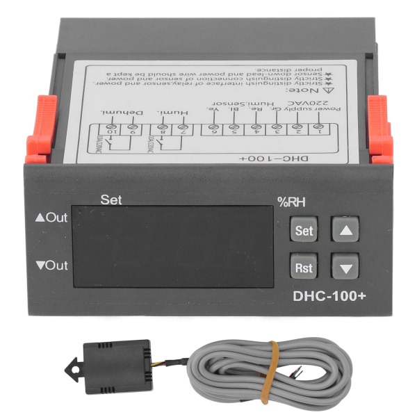 Fugtighedskontroller LED-skærm Hygrometer Digital affugtning Befugtning Controller 220VAC