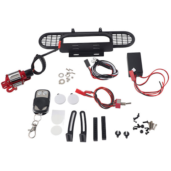 RC-etupuskuri 2 pyöreällä LED-valolla ja vinssikaukosäätimellä Traxxax TRX‑4 1/10 -mallin ryömintäautoon
