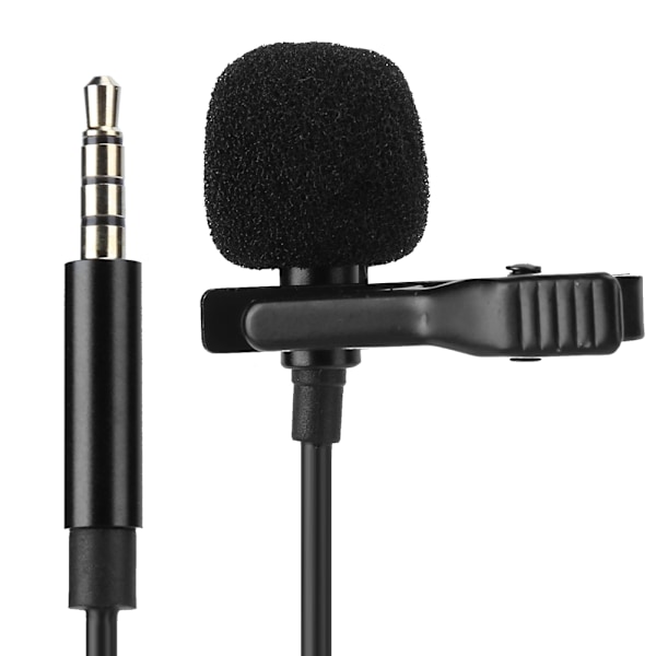 Matkapuhelin SLR-kamera Lavalier Clipon -mikrofonin Vlog Live Broadcast MIC 3,5 mm:n pistoke (Sopii (3,5 mm:n kuulokeliitäntään))