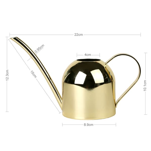 Vannkanne i rustfritt stål med lang tut, hageredskaper 450 ml